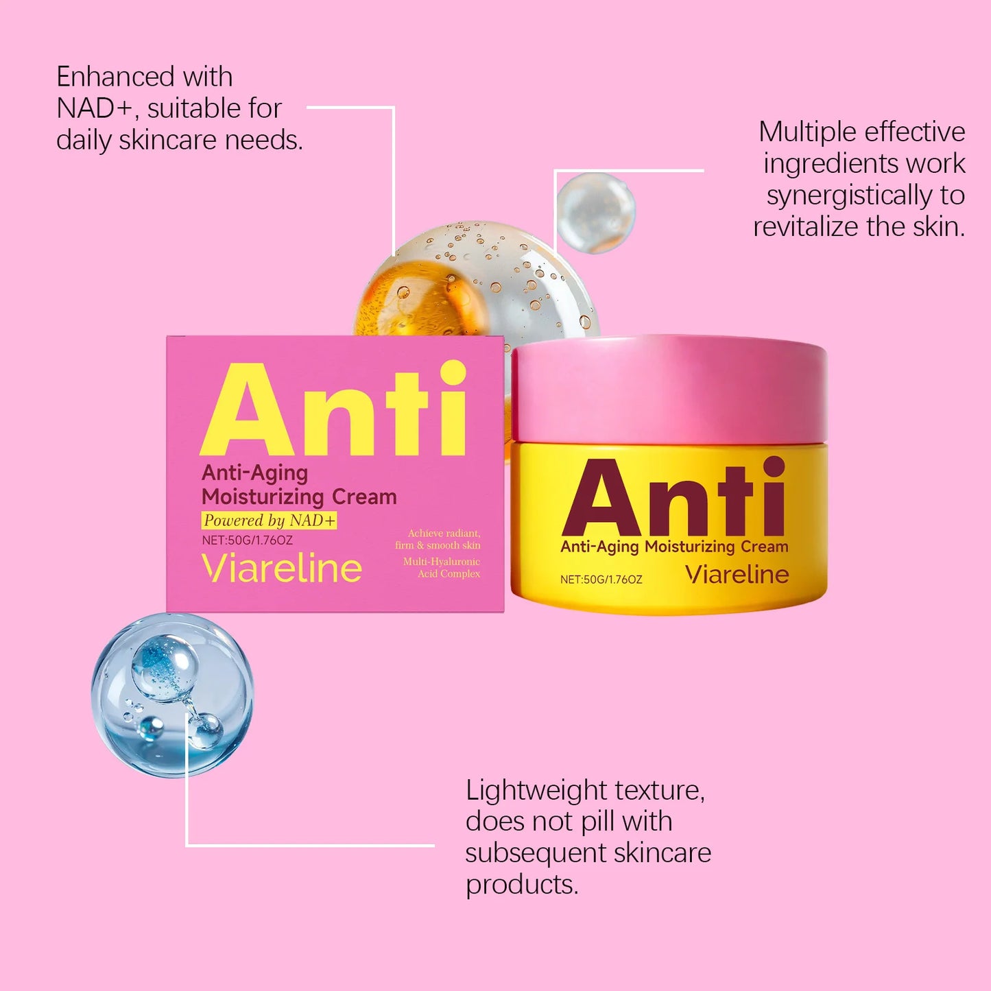 Viareline Firming Night Cream – Anti-Wrinkle Lifting Moisturizer