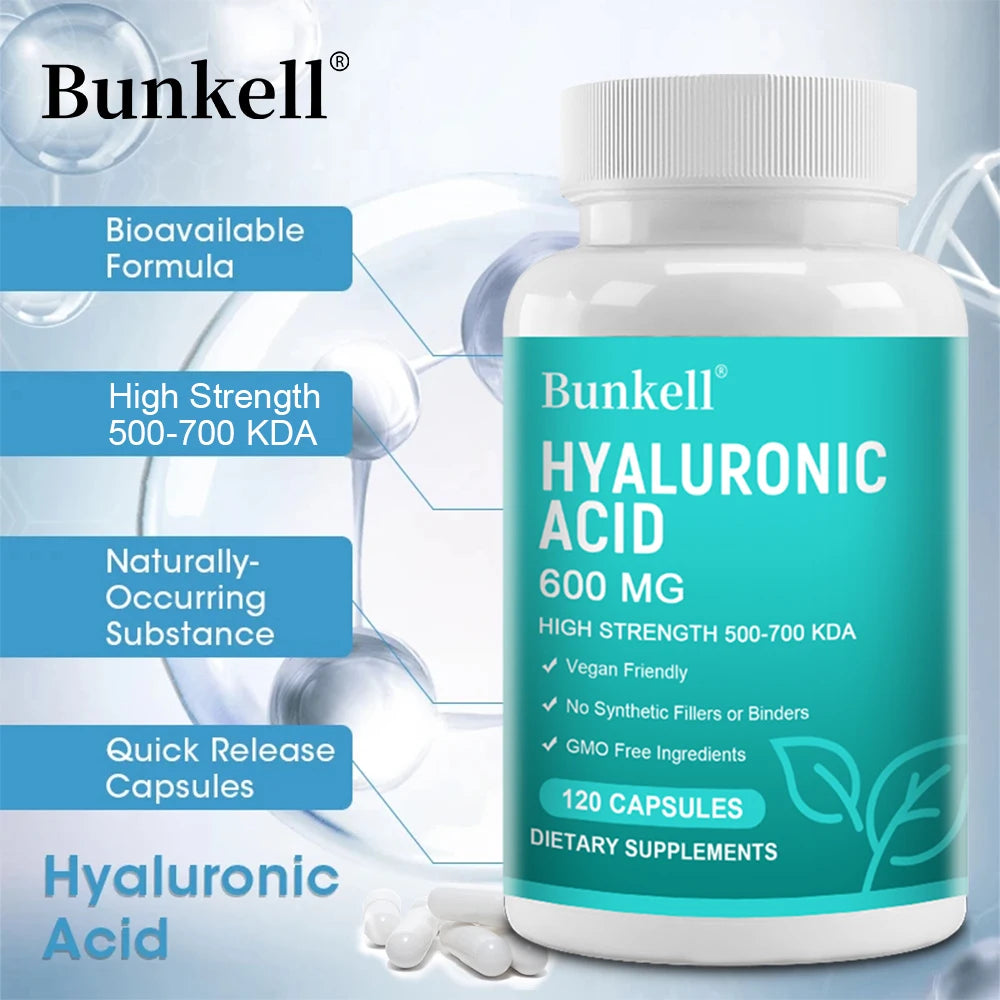 Hyaluronic Acid Capsules - 600 Mg Hyaluronic Acid Capsules - High Dose, 500-700 KDA - Non-GMO, No Synthetic Fillers or Binders Peaceful Pleasures Health and Wellness
