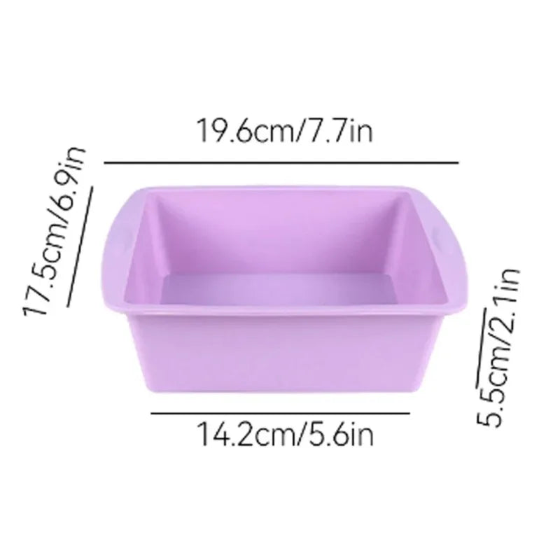 Silicone Square Cake Pan | Non-Stick Brownie Mold, Oven Safe