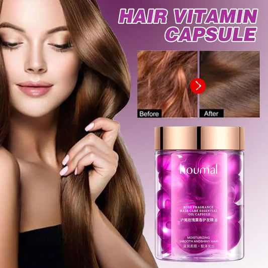 Rose Hair Oil Capsules – Anti-Frizz Leave-In Serum 30pcs Leave-In Hair Serum Peaceful Pleasures Health and Wellness