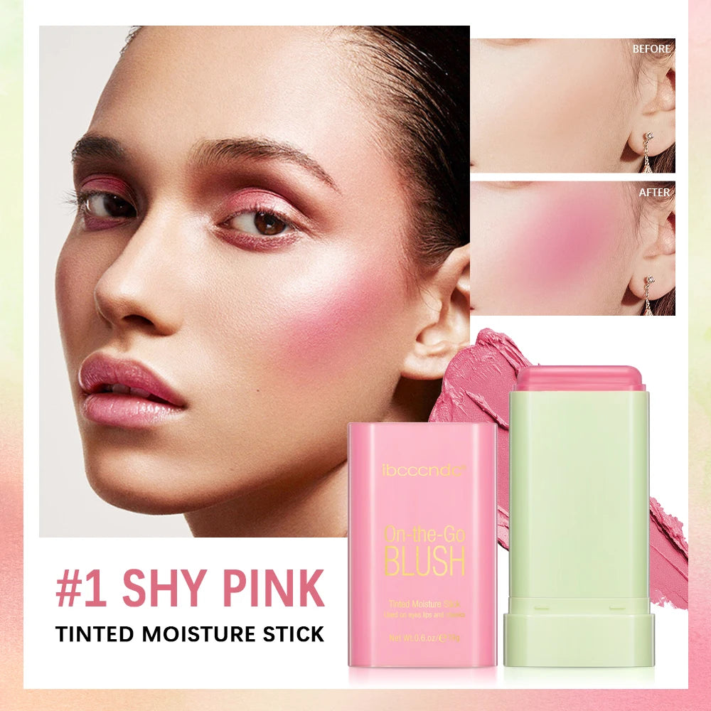 High Color Rotating Blush Cream Tinted Moisture Stick Naturally Long-lasting Moisturizing Waterproof Non-Removing Orange Blush Peaceful Pleasures Health and Wellness