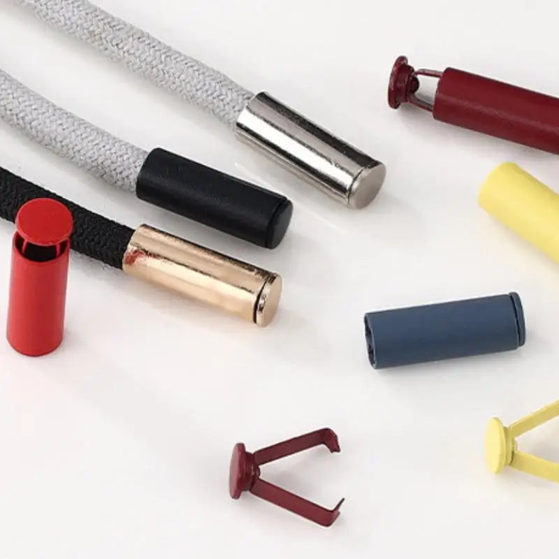 Metal Rope Ends Stopper Button Cord End Lock Cap Hanging Bell Buckle DIY Bag Shoes Garment Lanyard Accessories Peaceful Pleasures Health and Wellness