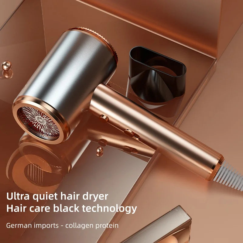 New Low Radiation Hair Dryer With UK/US/EU Plug, 29 Second Quick Drying, Ultra Quiet Blue Light Negative Free Hammer Hair Dryer Peaceful Pleasures Health and Wellness