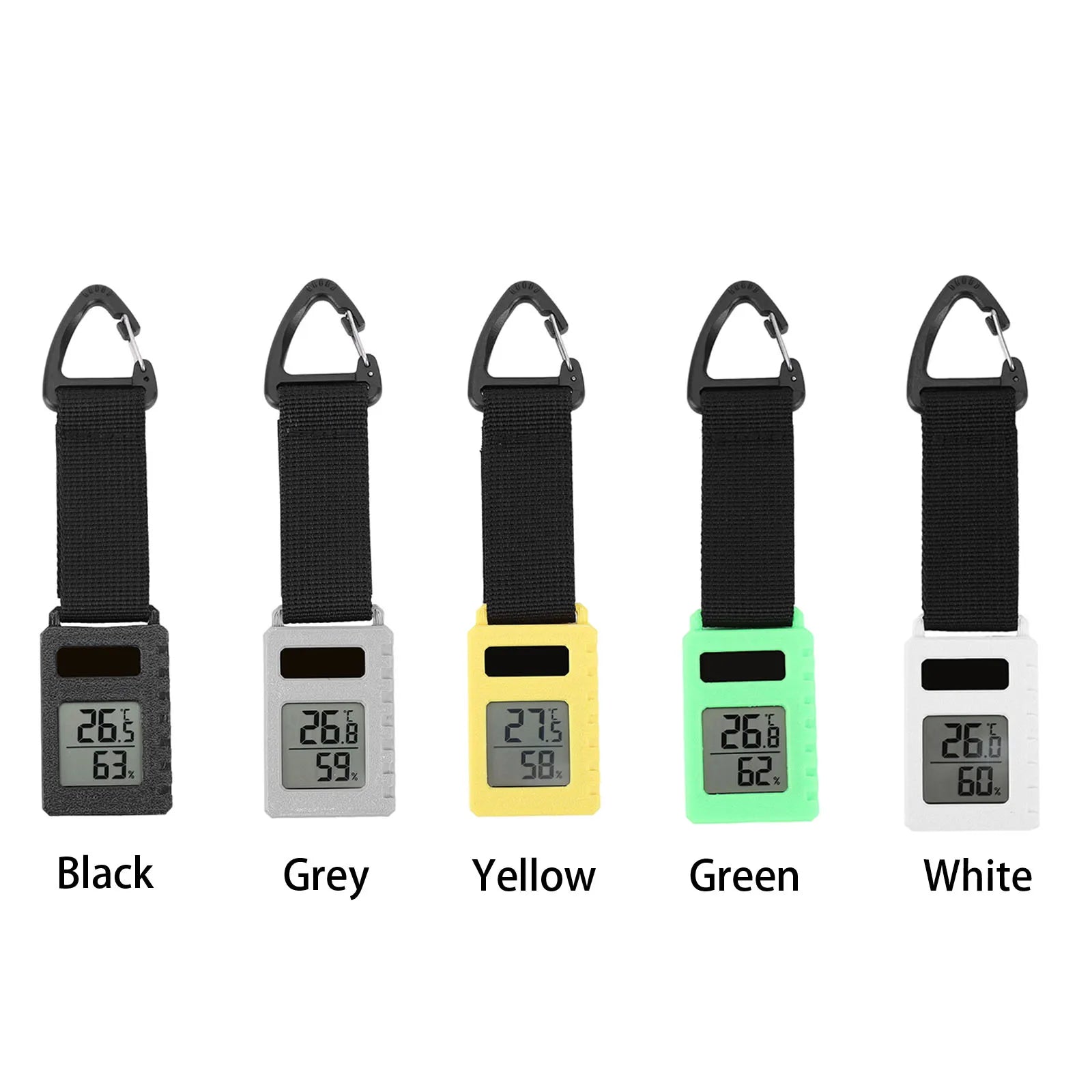 Digital Room Thermometer Indoor with Carabiner Clip Portable Temp Humidity Meter Ultra Light 30g for Camping Hiking Travel Peaceful Pleasures Health and Wellness