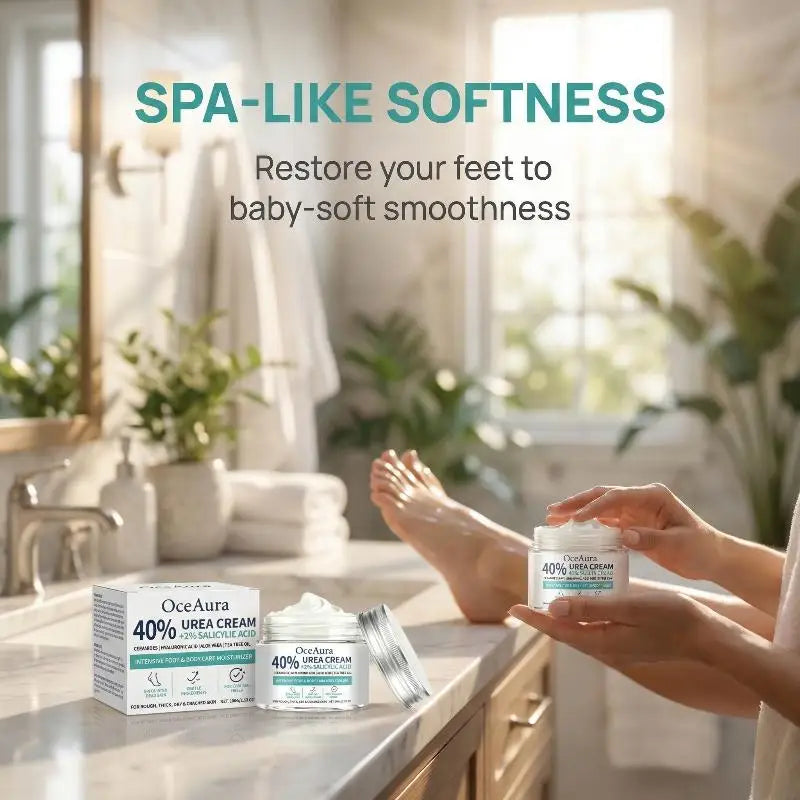 OceAura Gentle Moisturizing Foot Cream Hydrate Nourish Make Foot Skin Delicate Smooth Daily Care Peaceful Pleasures Health and Wellness
