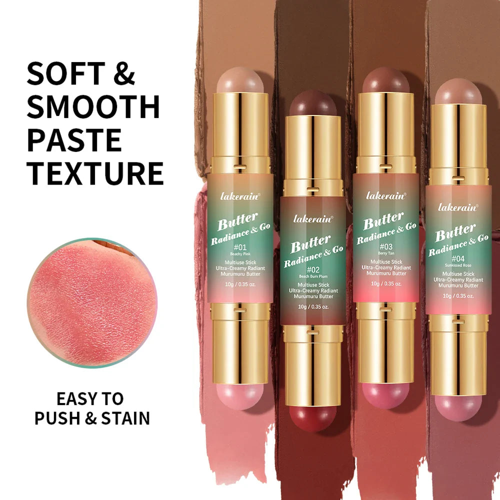 2-in-1 Bronzer & Blush Stick – Matte Glow Contour Makeup