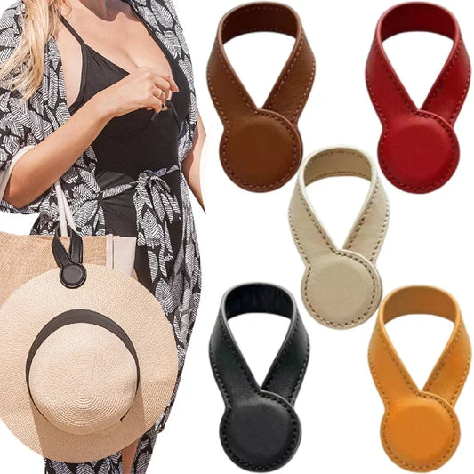 Magnetic Hat Clip for Bag – PU Leather Hat Keeper Buckle Hat Clip Holder Peaceful Pleasures Health and Wellness
