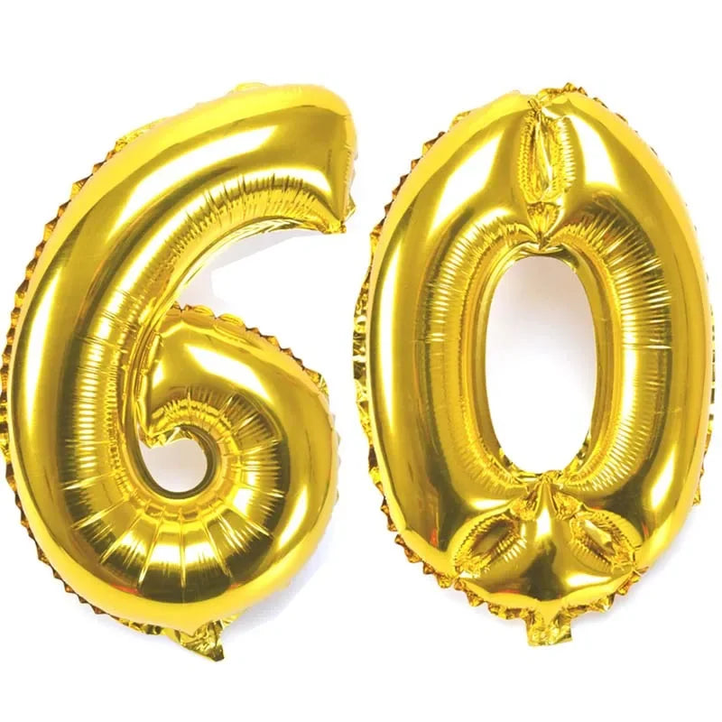 Number Confetti Balloons 30 40 50 60 Birthday Anniversary Decor Party Balloon Decor Peaceful Pleasures Health and Wellness 32 inch balloon 60