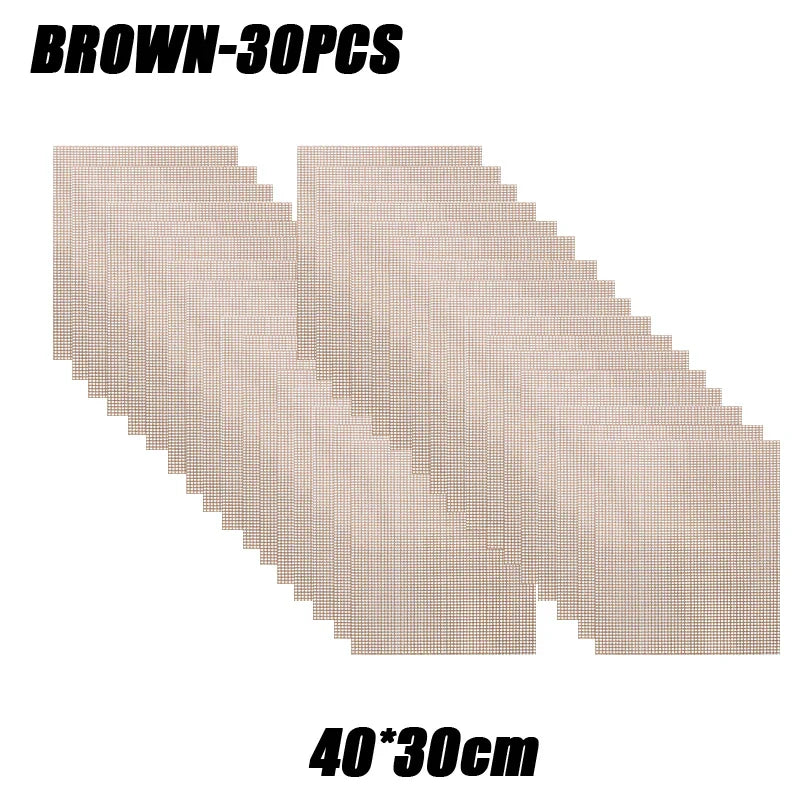 50-Pack Non-Stick Reusable BBQ Grill Mats | 500°F Heat Resistant