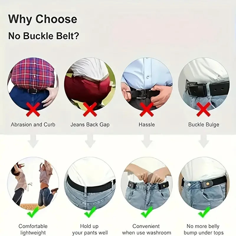 Invisible Elastic Waist Belt – Unisex Stretch Belt for Jeans