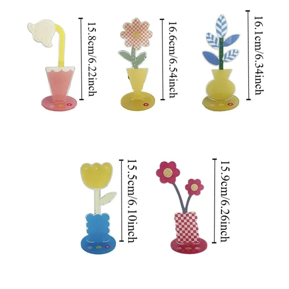 Cute Cartoon Acrylic Memo Clip Decoration Korean Style Cartoon Note Holder Multi-purpose Space Saving Desktop Card Clamp Peaceful Pleasures Health and Wellness