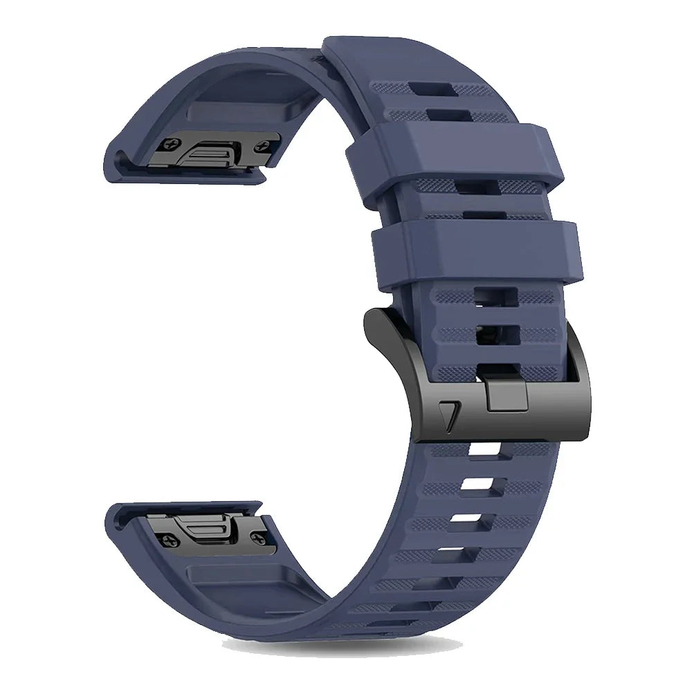 QuickFit 22mm 26mm Silicone Band for Garmin Fenix 7X 6X Forerunner