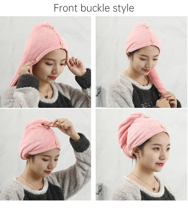 Satin Silk Bonnet & Quick-Dry Hair Towel Wrap for Women
