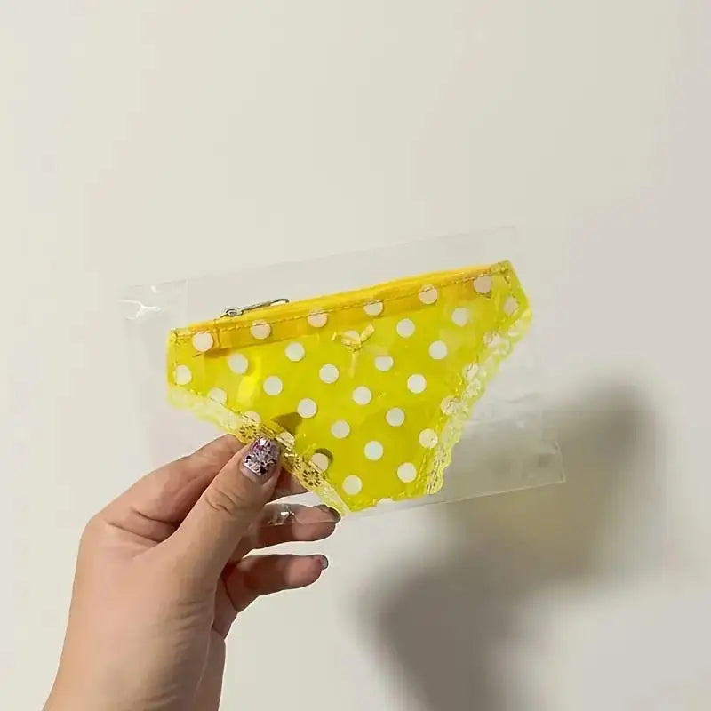 Cute Lace PVC Mini Coin Purse – Novelty Strawberry Zipper Bag