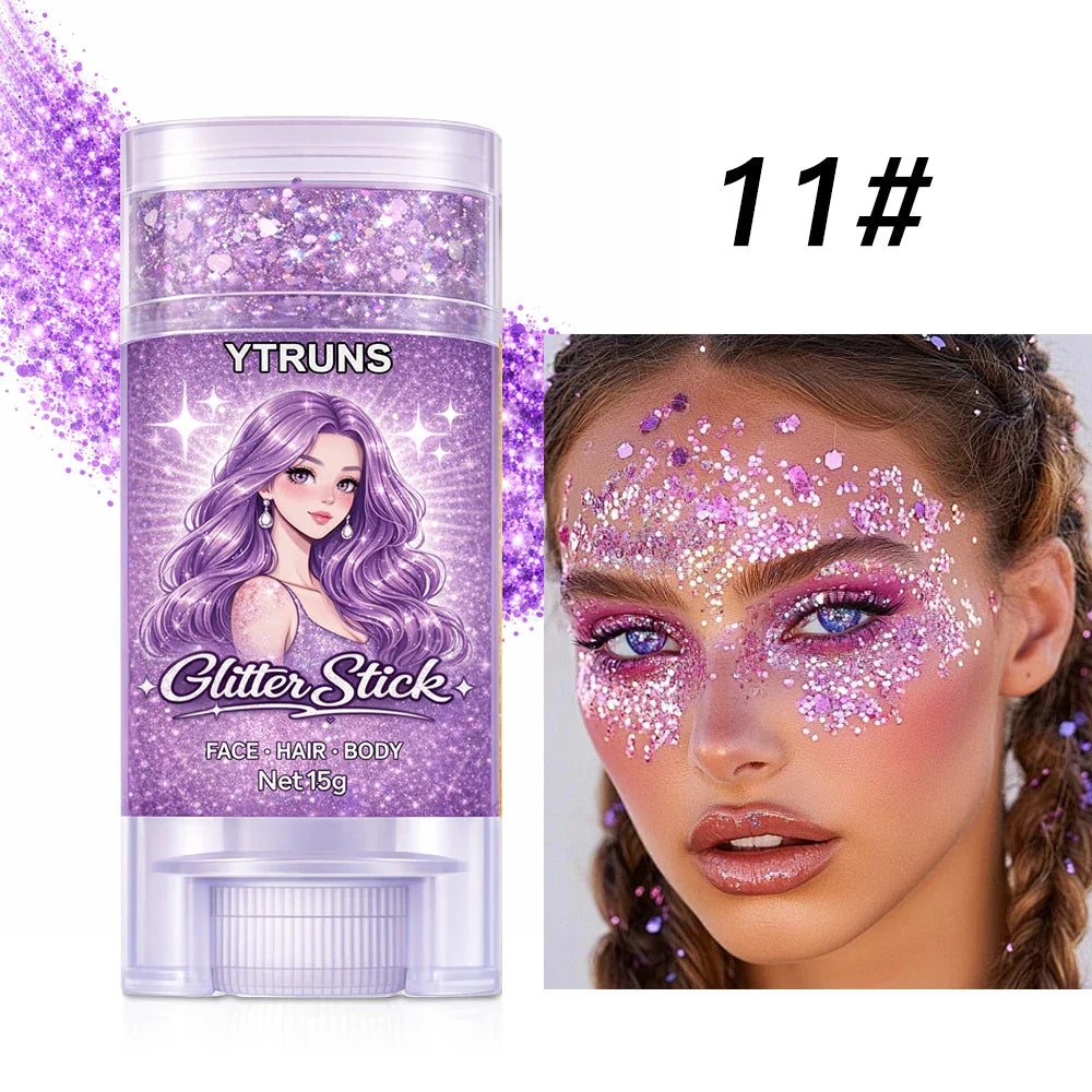 YTRUNS Star Glitter Gel Stick – Face & Body Shimmer 15g