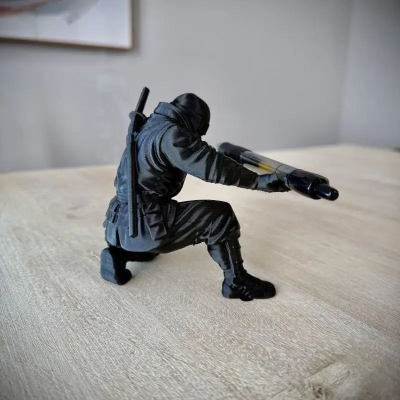 Kneeling Knight Pen Holder | Armored Knight Desk Organizer