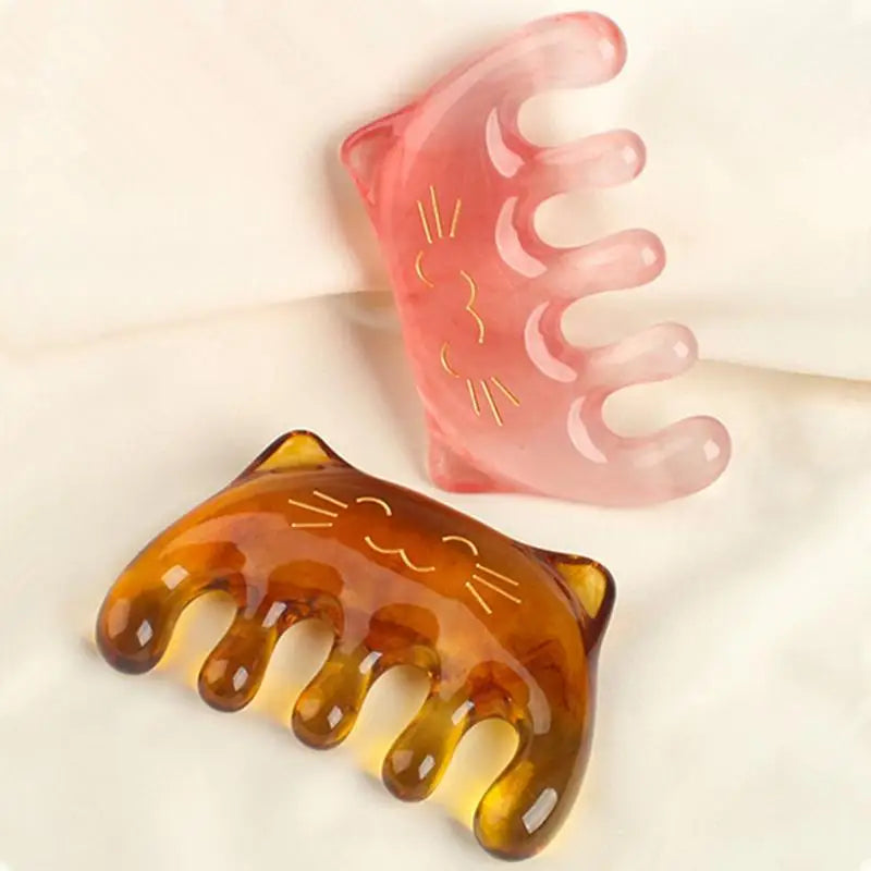 1 Pcs Resin Wide Toothed Comb Tighten Skin Reduce Guasha SPA Scalp Massage Brush Pocket Comb Skin/Hair Care Tool Peaceful Pleasures Health and Wellness