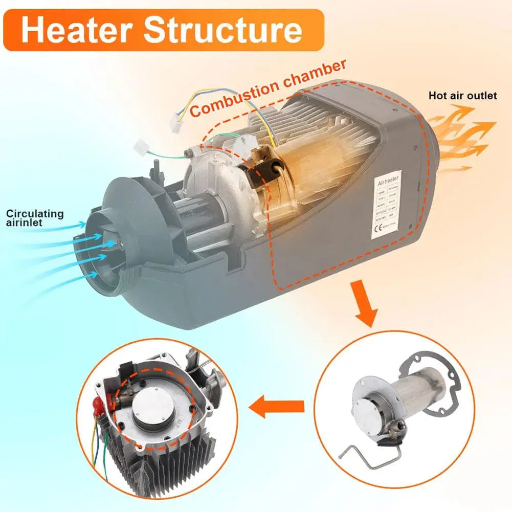 5KW Diesel Parking Heater Combustion Chamber Kit | Car & Camper
