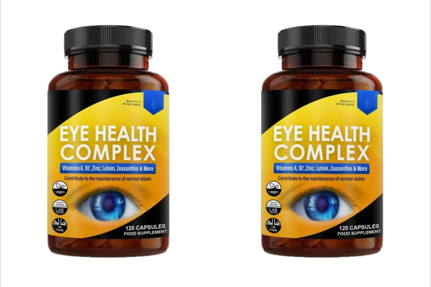 Eye Health Complex Lutein Zeaxanthin Vitamin A B2 Zinc – 120 Caps