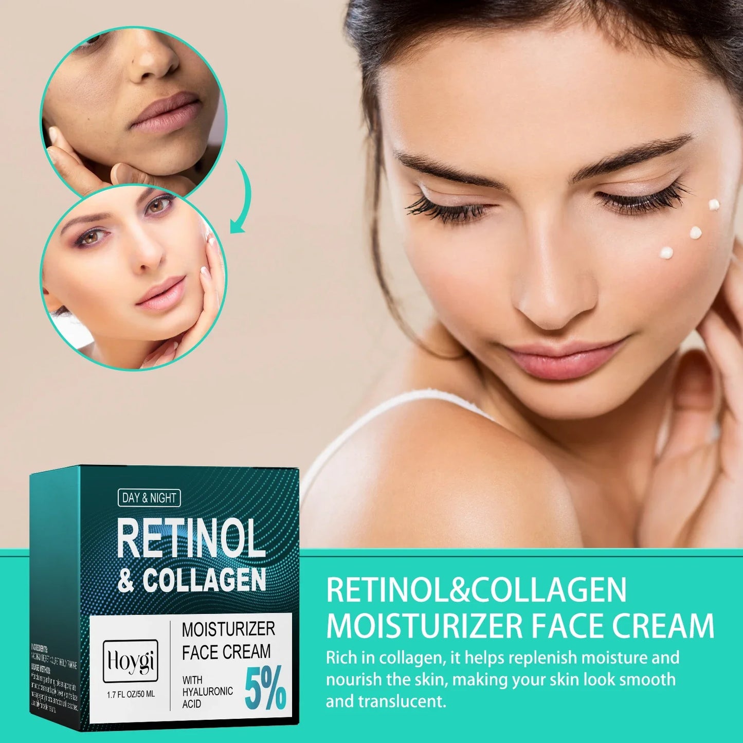 Hoygi Collagen Retinol & Hyaluronic Acid Anti-Aging Face Cream