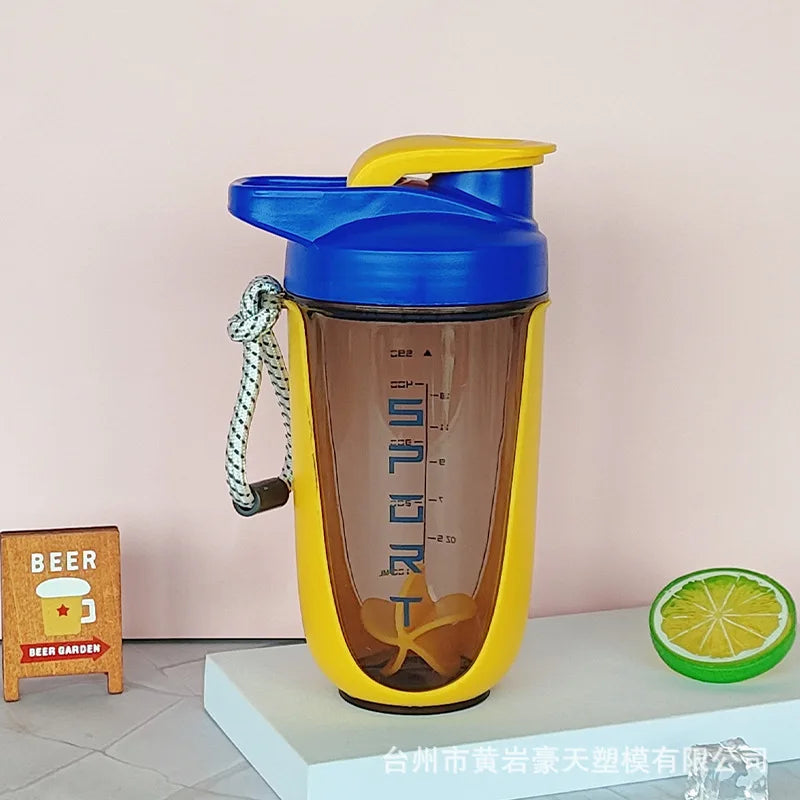 590ML Blender Shaker Bottle with Plastic Whisk Ball BPA Free Plastic Protein Shakes Leakproof for Powder Workout Gym Sport New Peaceful Pleasures Health and Wellness 04