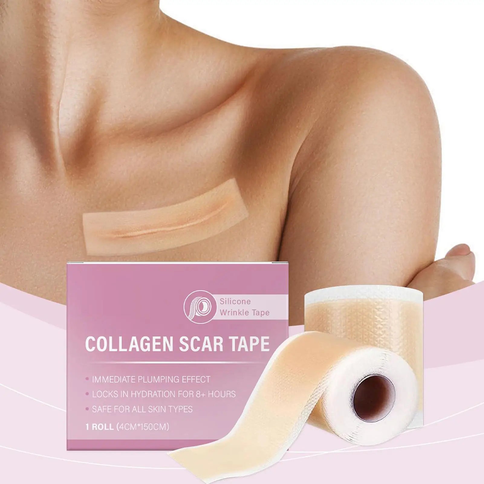 Scar Sheets 1 Roll Self-Adhesive Scar Cover Tape Skin Care Waterproof and Breathable Peaceful Pleasures Health and Wellness