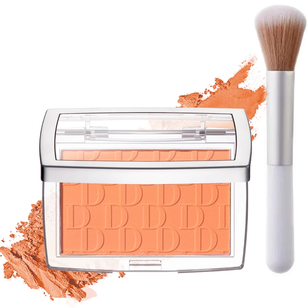 Matte Embossed Blush Palette High Pigmented Pink Coral Cheek Blush Powder With Professional Makeup Brush Peaceful Pleasures Health and Wellness 004