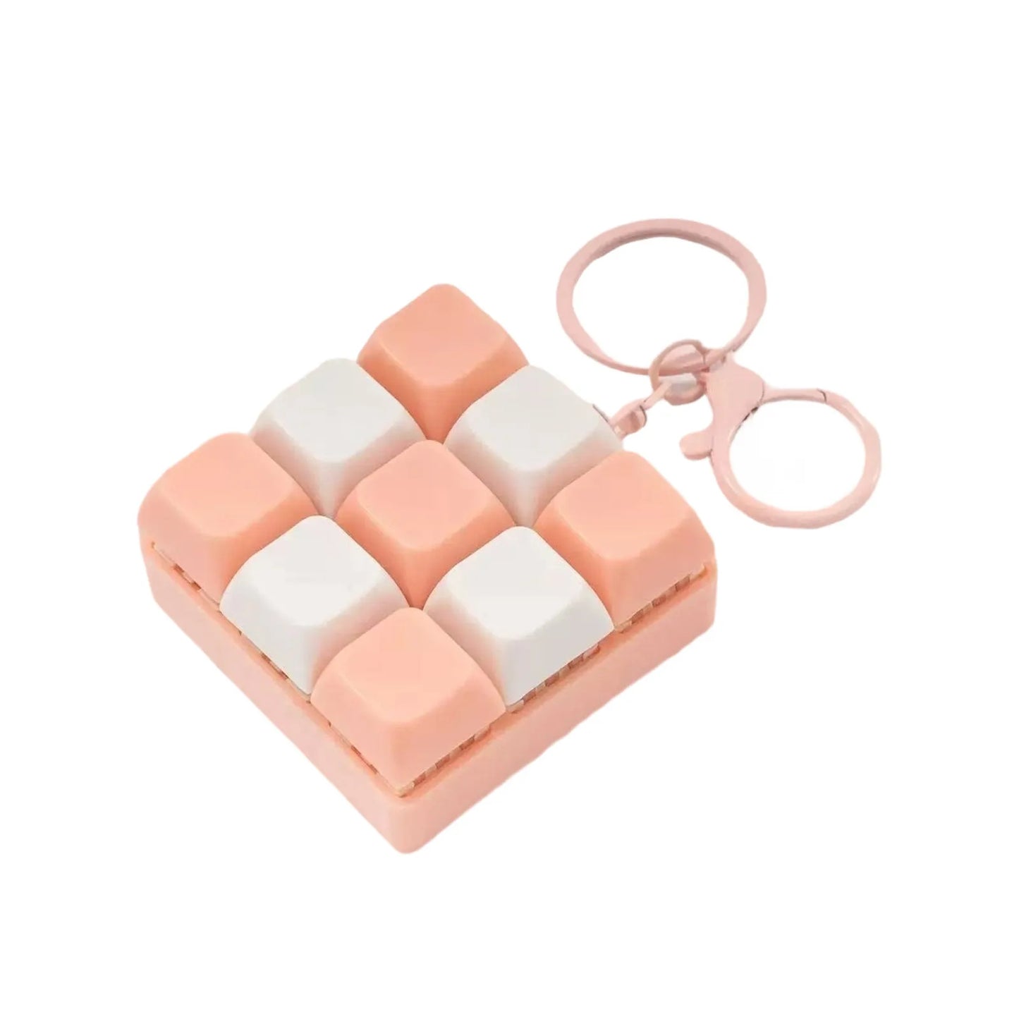 9-Key Fidget Keyboard Keychain Toy | Tactile Sensory Desk Toy Fidget Keychain Toy Peaceful Pleasures Health and Wellness D One Size