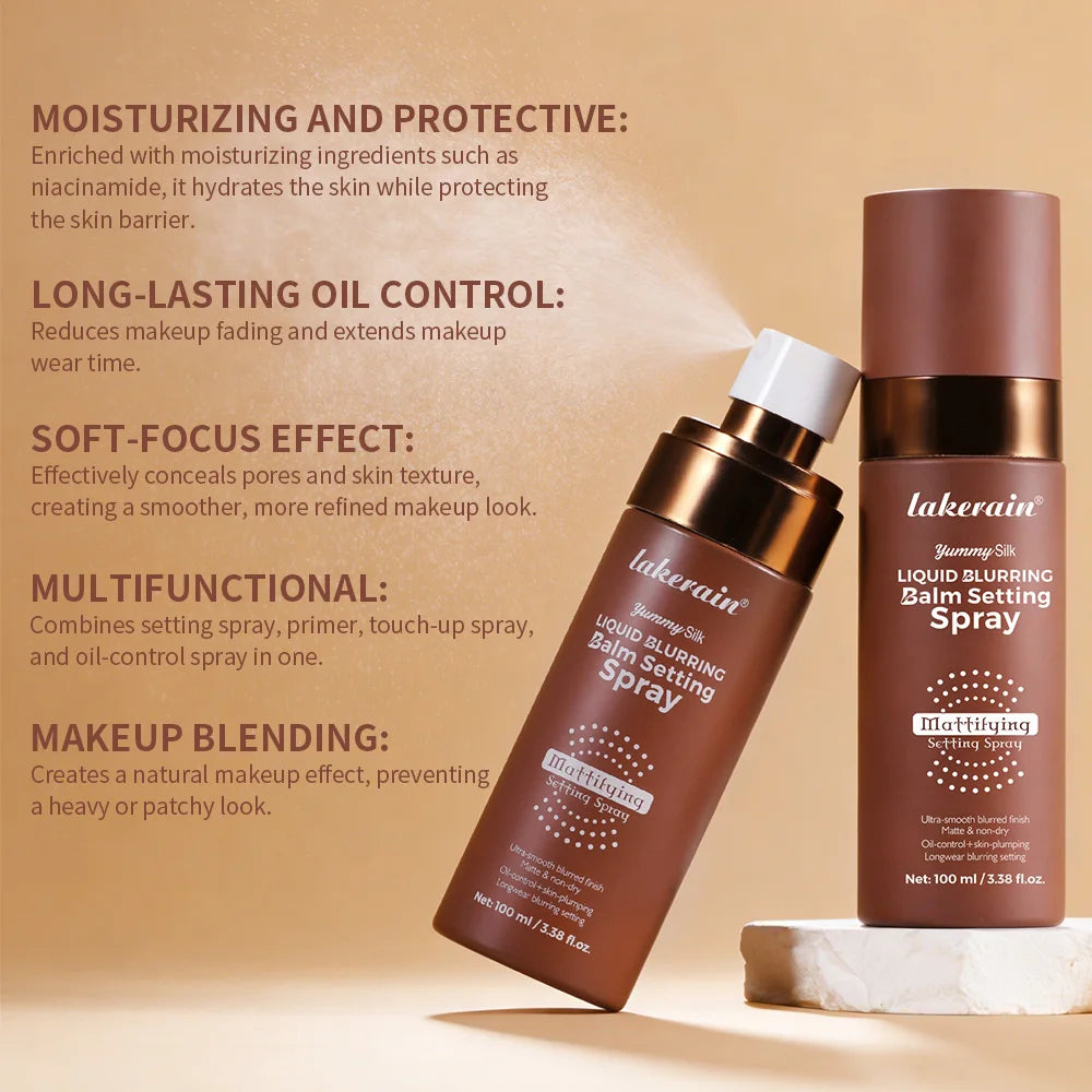 Setting Powder & Setting Spray Set Long Lasting Makeup Setting Even Skin Tone Control Oil Smooth Matte Finish Makeup Setting Kit Peaceful Pleasures Health and Wellness