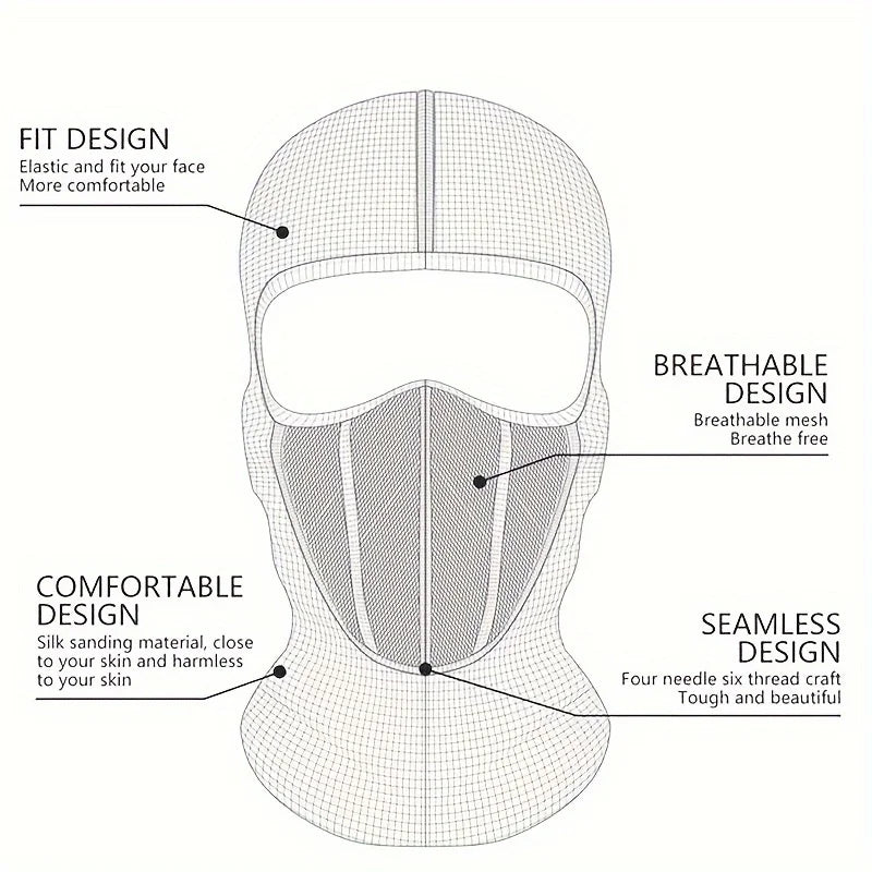 Cotton Windproof UV Protection Balaclava For Mens and Women Full Face & Neck Cover Mask Cycling Equipment Outdoor Peaceful Pleasures Health and Wellness