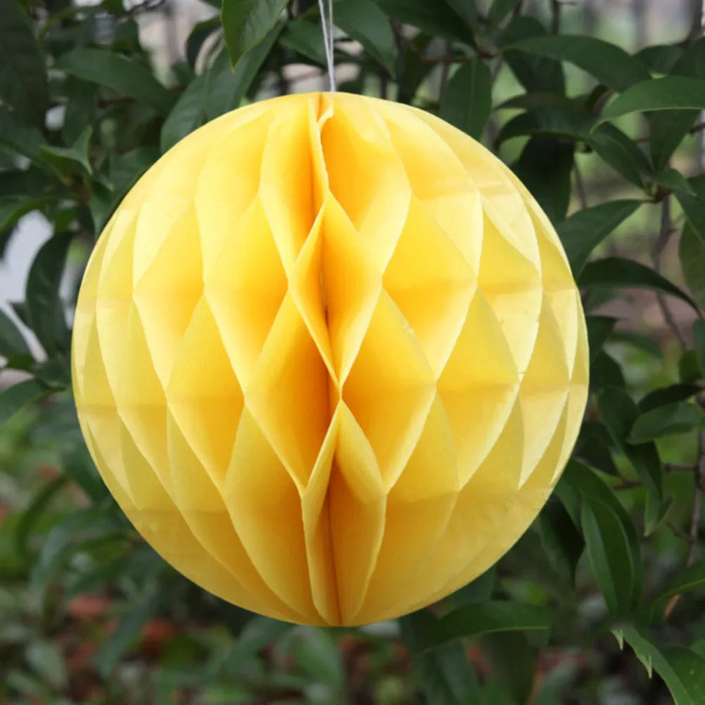 3Pcs 8 Inch Wedding Paper Ball Decor Honeycomb Lanterns for Party Festival Christening Dinner Show Hallway Wall Tree Decoration Peaceful Pleasures Health and Wellness