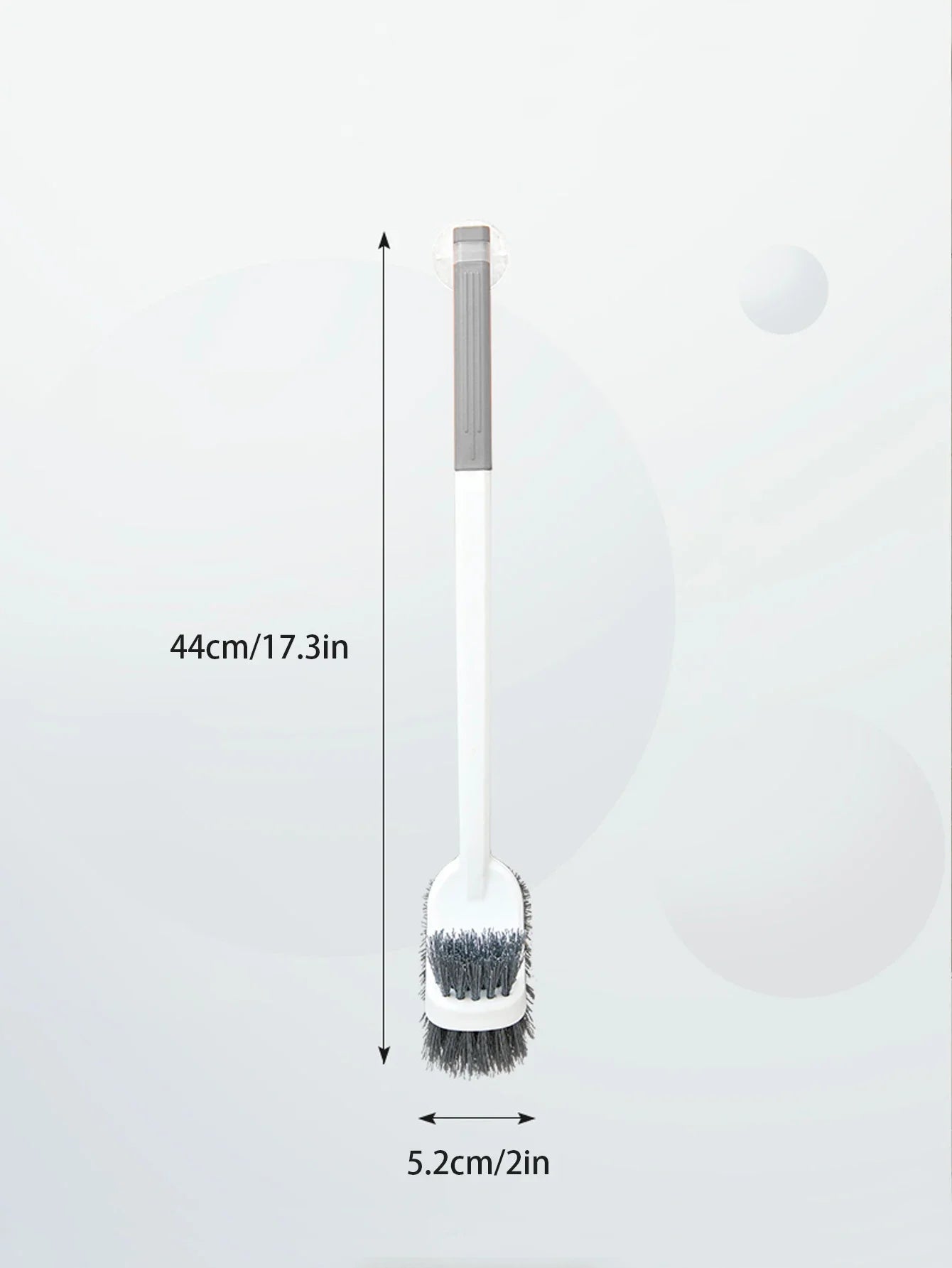 Long Handled Toilet Brush Suction Cup Type Hole Free Wall Mounted Double-Sided Elbow No Dead Corners Cleaning Squatting Sink Peaceful Pleasures Health and Wellness