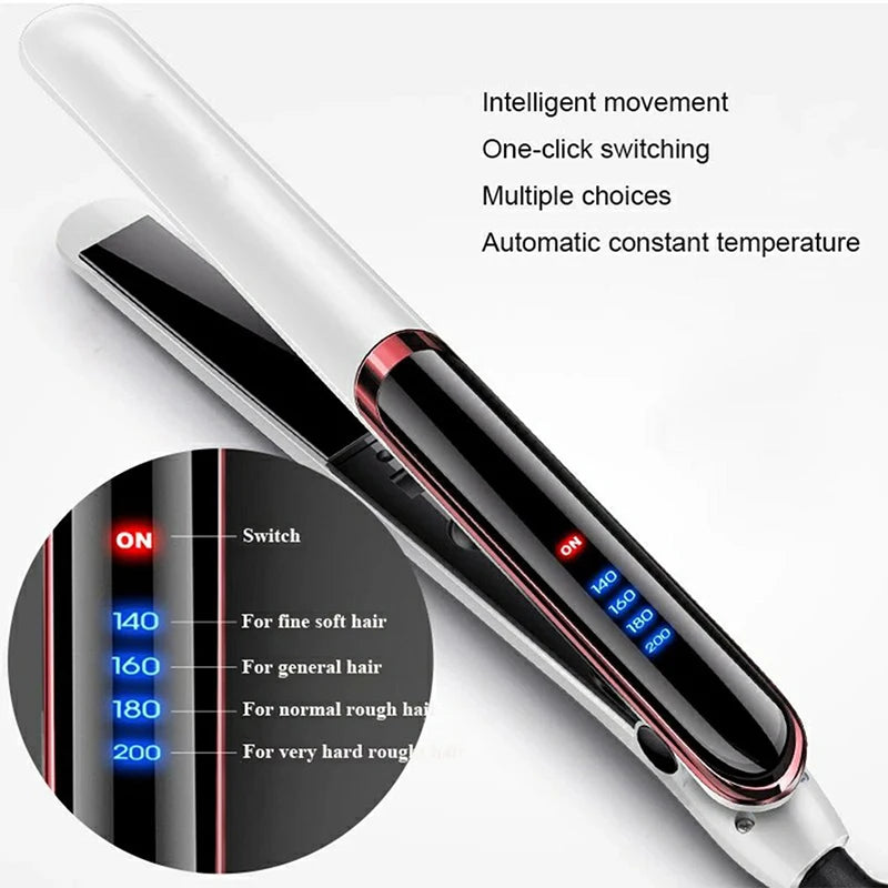 4 Temperature Ceramic Hair Straightener Flat Iron with Adjustable Heat Settings for Different Hair Types Styling Peaceful Pleasures Health and Wellness