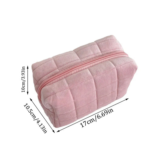 Cute Plush Makeup Bag – Travel Cosmetic Toiletry Pouch Travel Cosmetic Bag Oasis Select