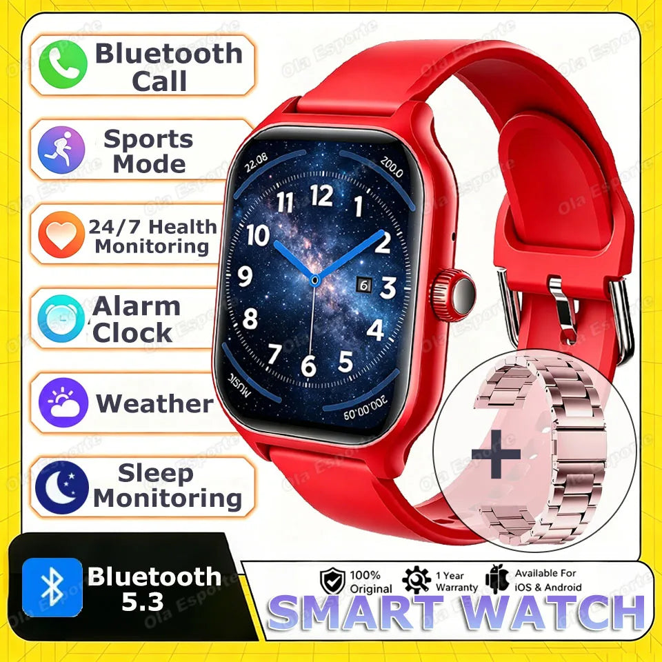 Smart Watch For Android IOS Watches 1.88 inch HD Display BT Call Message Alert Music Sports Mode Smartwatch Men Women Gift HW12 Peaceful Pleasures Health and Wellness Red20PKSzstrap