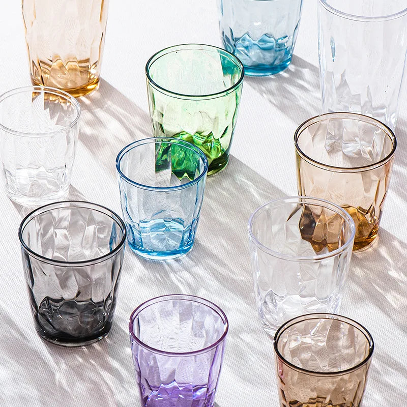 1PC Acrylic AS water cup Household color plastic cup gargle beer cup Restaurant juice cup drop resistant reusable Peaceful Pleasures Health and Wellness