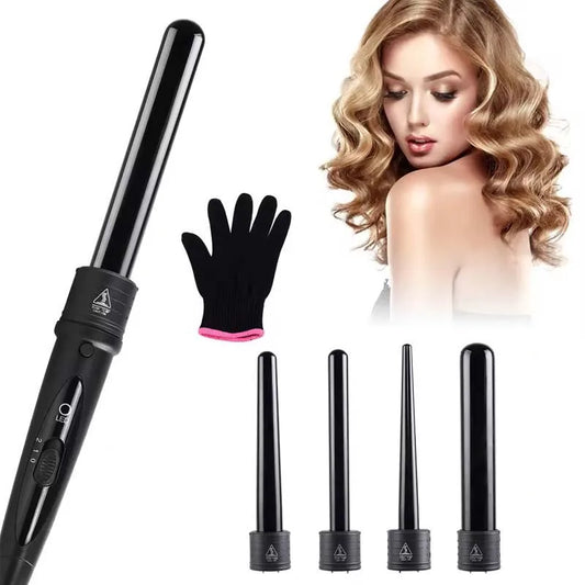 High Quality 5 in 1 Interchangeable Curling Iron, PTC Heater Fast Heat Up, Auto Shut Off for Daily Beauty Use Peaceful Pleasures Health and Wellness
