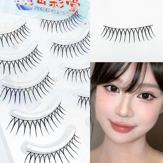 5 Pairs Natural Wispy False Eyelashes | Korean Strip Lashes False Strip Lashes Peaceful Pleasures Health and Wellness