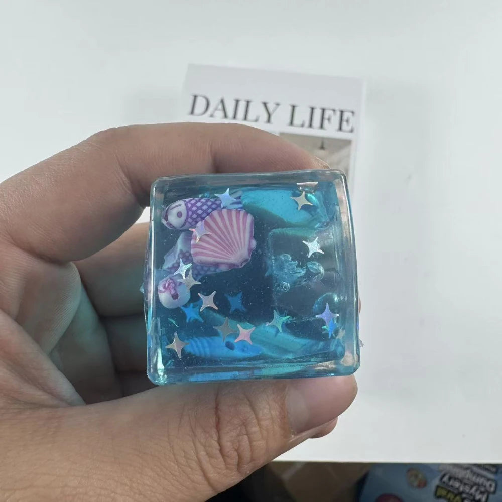 Ocean Squishy Cube Slow Rise Sensory Fidget Toy | Kids & Adults