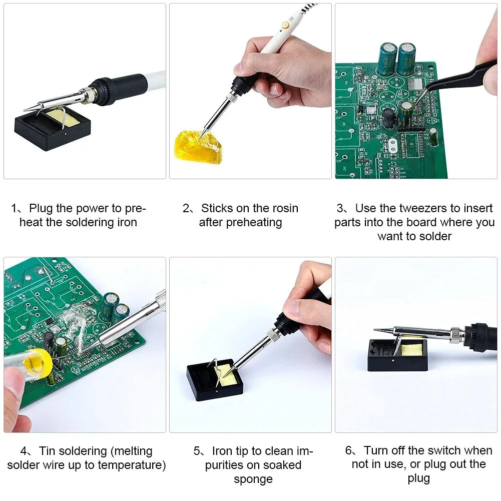 Constant Temp Soldering Iron Kit – Internal Heat EU/US Plug