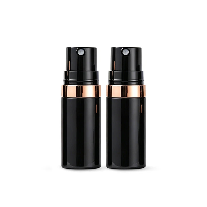 Plastic Pump Bottle Vacuum Pump Bottle Travel Bottling Container Black Lightproof Airless Spray Bottle Lotion 15ml 30ml 50ml Peaceful Pleasures Health and Wellness A-Spray-10ml-2pc