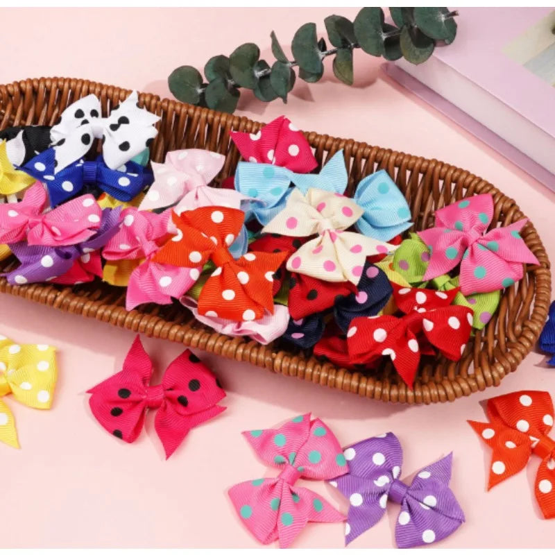 20pcs/set 2.2'' Polka Dot Grosgrain Ribbon Bows Hair Clips for Girls Handmade Bowknot Hairpin Barrettes Kids Hair Accessories Peaceful Pleasures Health and Wellness