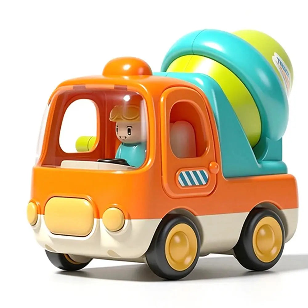 Cartoon Car Toys Dump Truck Mixer Excavator Ladder Helicopter