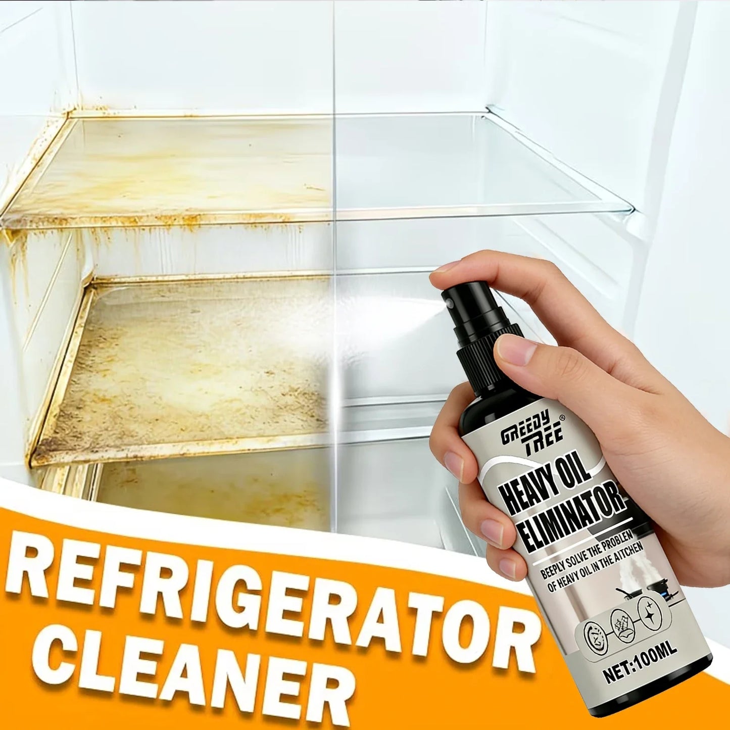 Heavy-Duty Kitchen Degreaser Spray 100ml + Free Sponge