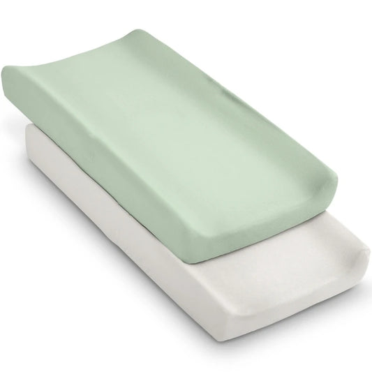 2-Pack Diaper Changing Pad Cover – Soft Breathable Changer Sleeve Changing Pad Cover Peaceful Pleasures Health and Wellness