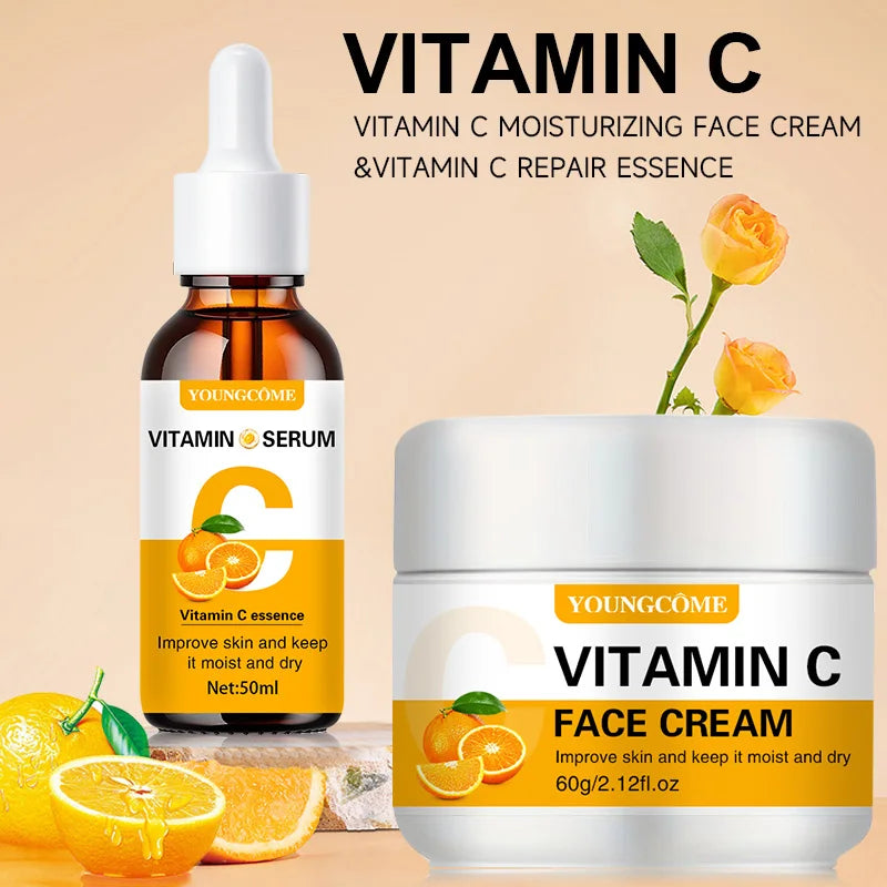 Vitamin C Facial Essence Contains Hyaluronic Acid Dark Spot Remover Moisturizing Repair Anti-aging Essence Facial Skin Care 30ml Peaceful Pleasures Health and Wellness