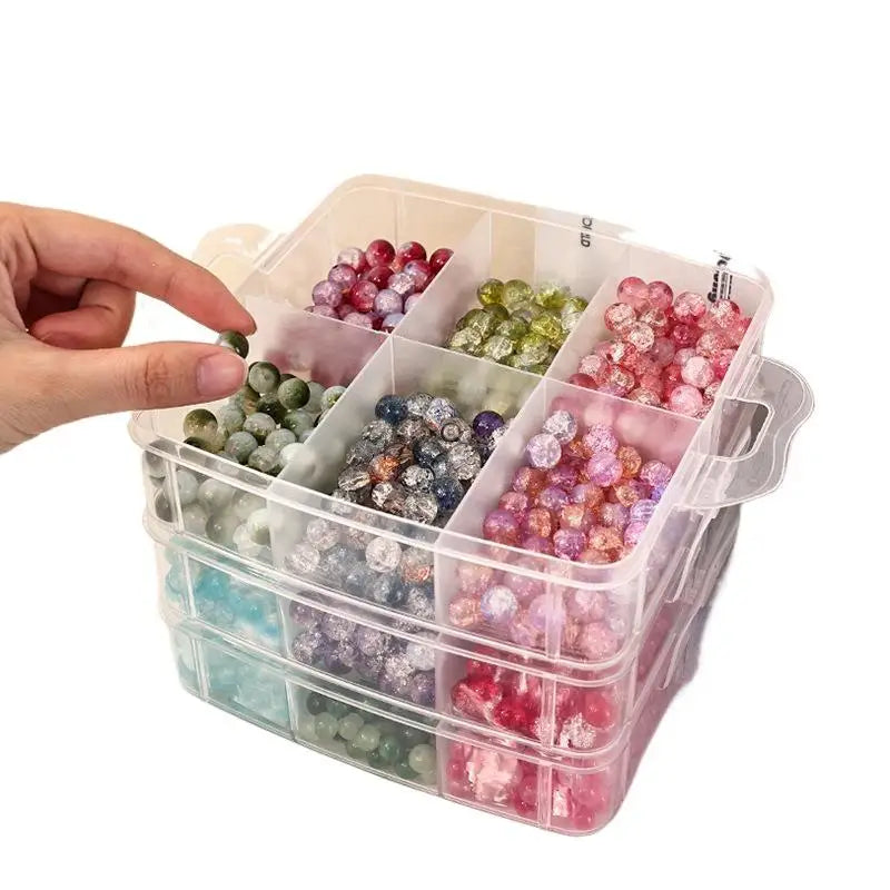 Stackable Clear Plastic Storage Box | 1-4 Tier Compartment Organizer