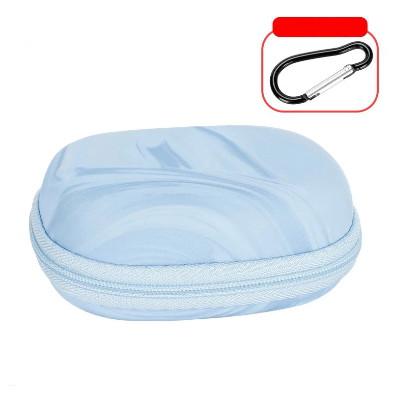 Portable Hard EVA Storage Bag For Cleer Arc5 Earbuds Protect Box For Cleer Arc5 Headphone Travel Carrying Case Organized Storage Peaceful Pleasures Health and Wellness Blue