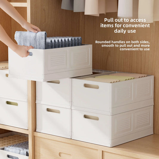 Foldable Clothes Storage Box: Large Capacity Organizer for Underwear, Pants & Wardrobe Items in Home Closets Peaceful Pleasures Health and Wellness