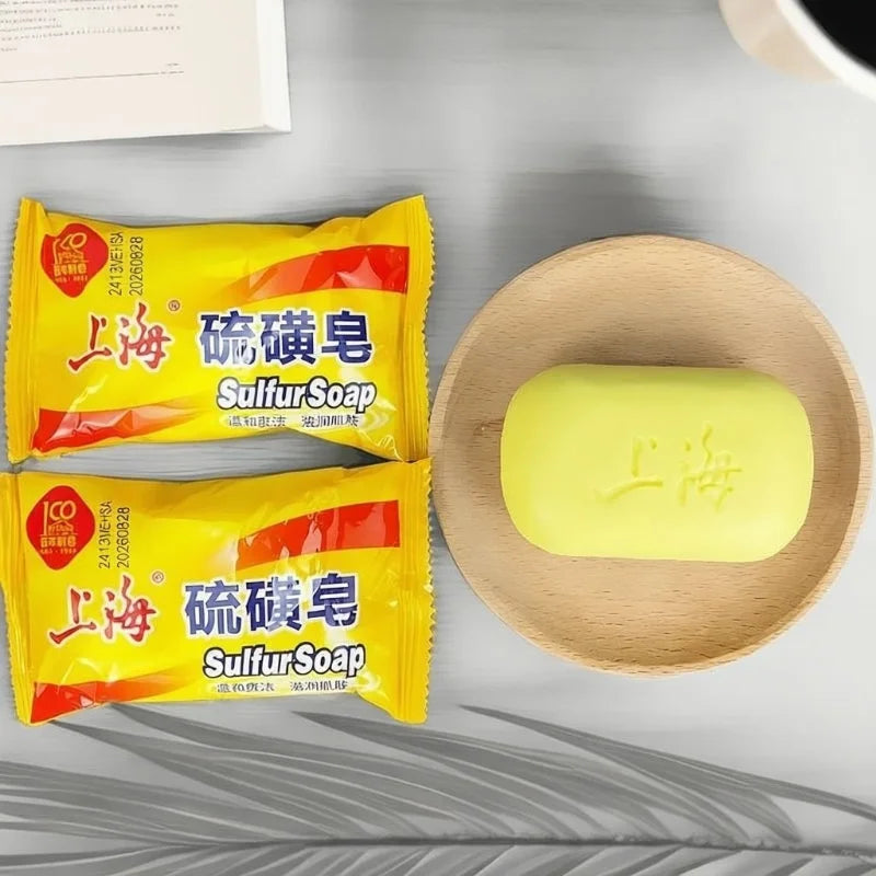 Shanghai Sulfur Soap 85g Mild And Refreshing Cleansing Soap For Face Body Wash Laundry Multipurpose Bath Soap For Daily Use Peaceful Pleasures Health and Wellness